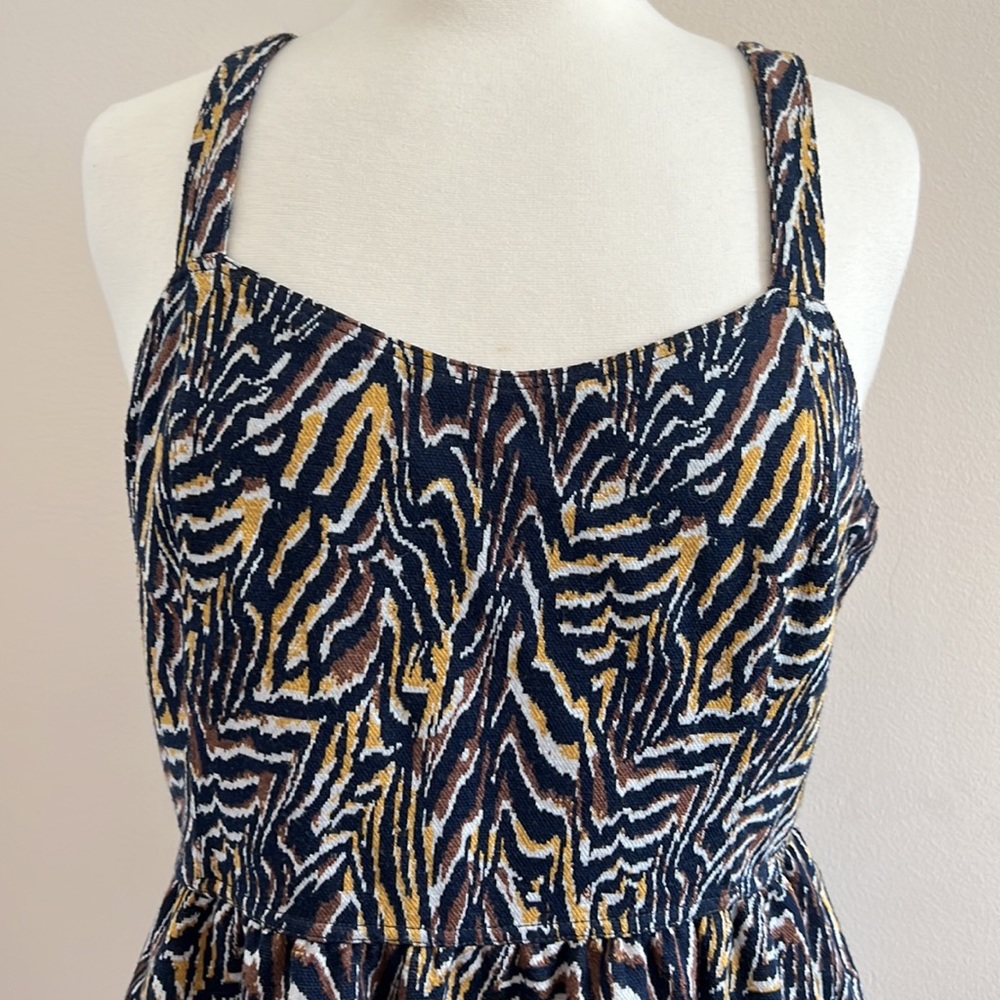 Anthropologie Jaime Zebra Peplum Top Large - image 5
